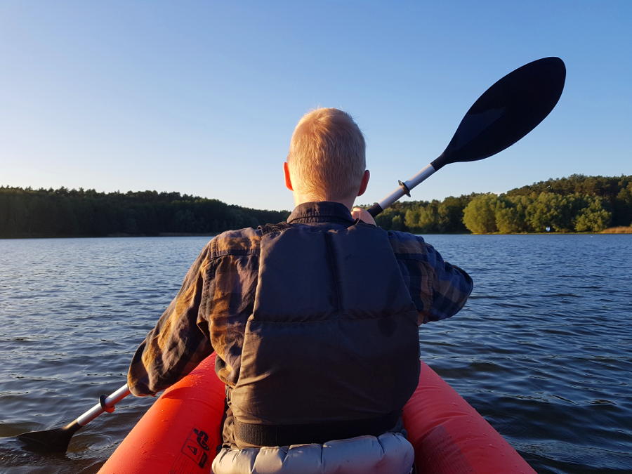 paddling on water intex excursion pro